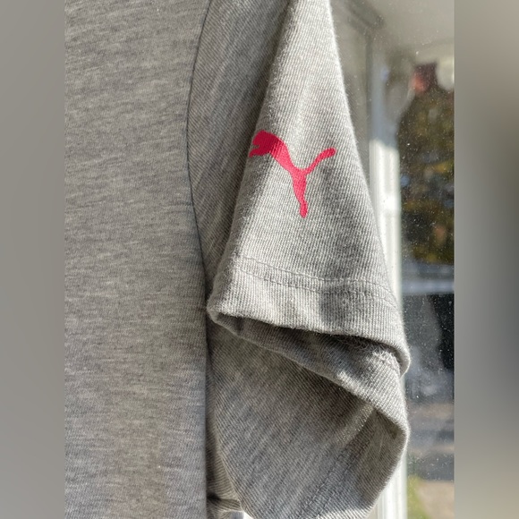Puma szS Ladies Grey T-Shirt with Silver & Pink Logo on front - Picture 4 of 10